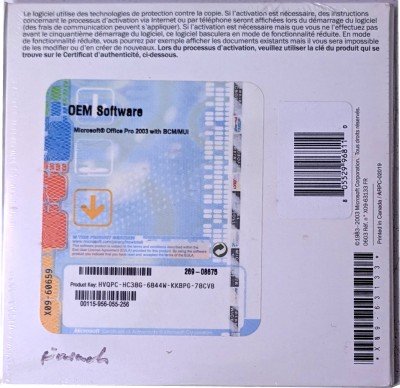 French Microsoft Office 2003 Pro OEM full