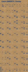 Czech keyboard stickers (blue)