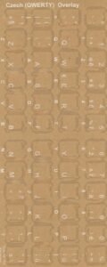 Czech keyboard stickers (White for Black Keyboards)