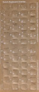 Dutch keyboard stickers (Netherlands) White for Black Keyboards