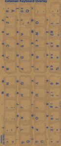 Estonian keyboard stickers (blue)