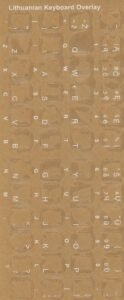 Keyboard Stickers for Lithuanian (white)