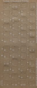 Keyboard Stickers for Turkish (white) "F" type