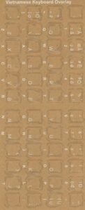 Keyboard Stickers for Vietnamese (white)