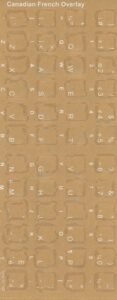French (Canadian) keyboard stickers (white for black keyboards)