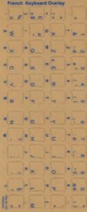 French keyboard stickers (blue)