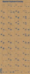 Keyboard Stickers for Spanish blue (green)
