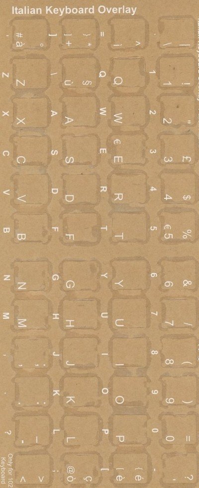 Keyboard Stickers for Italian (white)