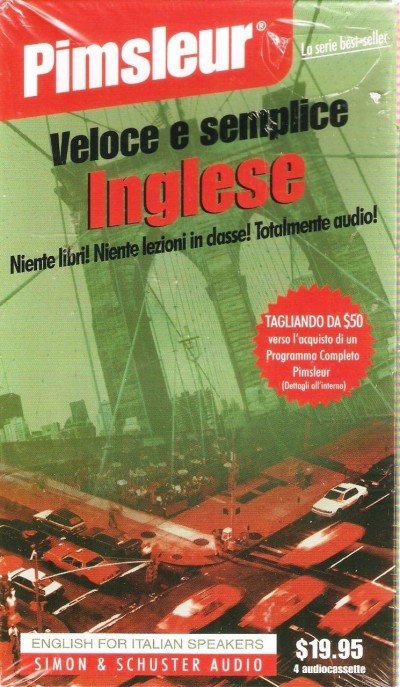 Pimsleur ESL Quick and Simple ENGLISH for Italian Speakers Basic (8 lesson) Cassette