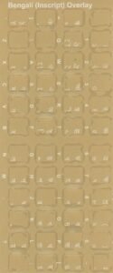 Bengali keyboard stickers - White for Black Keyboards