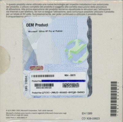 Italian Microsoft Office XP Pro with Publisher OEM