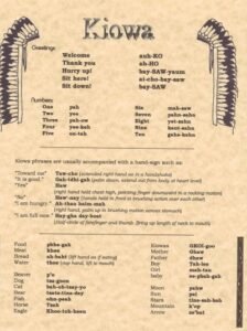 Kiowa Language Sampler Tape w/ Evalu Ware Russell (spoken audio)