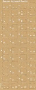 Keyboard Stickers for German (white for black keyboards)